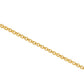 14K Solid Yellow Gold Rolo Link Chain Necklace Diamond Cut for Women and Girls Made in Italy - Width 1.5mm Length 16"