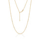 14K Solid Yellow Gold Wheat Chain Necklace Braided Adjustable Length Slider for Men and Women Made in Italy - Width 1mm Length 22"