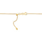 14K Solid Yellow Gold Wheat Chain Necklace Braided Adjustable Length Slider for Men and Women Made in Italy - Width 1mm Length 22"