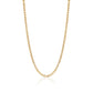 14K Solid Yellow Gold Flat Mariner Chain Necklace for Men and Women Made in Italy - Length 20in Width 3mm