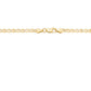 14K Solid Yellow Gold Flat Mariner Chain Necklace for Men and Women Made in Italy - Length 20in Width 3mm