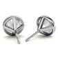 4.00 CTW Lab Grown Diamond Bezel Martini Stud Earrings in 14K White or Yellow Gold