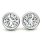 4.00 CTW Lab Grown Diamond Bezel Martini Stud Earrings in 14K White or Yellow Gold