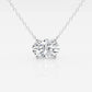 1.00 Ctw Oval Lab Grown Diamond Solitaire Pendant In White /Yellow