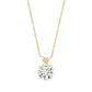 .80 CTW Certified Genuine Moissanite Solitaire Pendant Necklace - Choice of 14k White or Yellow Gold