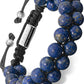 Men’s Blue Lapis Lazuli Beaded Bracelet Morocco