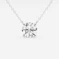 3.00 ct Lab Grown Round Diamond Floating Solitaire Pendant in 14K White or Yellow Gold – AGI Certified