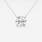 2.00 CTW Lab Grown Round F/G VS1 Diamond Floating Solitaire Pendant in 14K White or Yellow Gold – AGI Certified