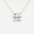 3.00 ct Lab Grown Round Diamond Floating Solitaire Pendant in 14K White or Yellow Gold – AGI Certified