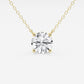 2.00 CTW Lab Grown Round F/G VS1 Diamond Floating Solitaire Pendant in 14K White or Yellow Gold – AGI Certified