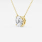 3.00 ct Lab Grown Round Diamond Floating Solitaire Pendant in 14K White or Yellow Gold – AGI Certified