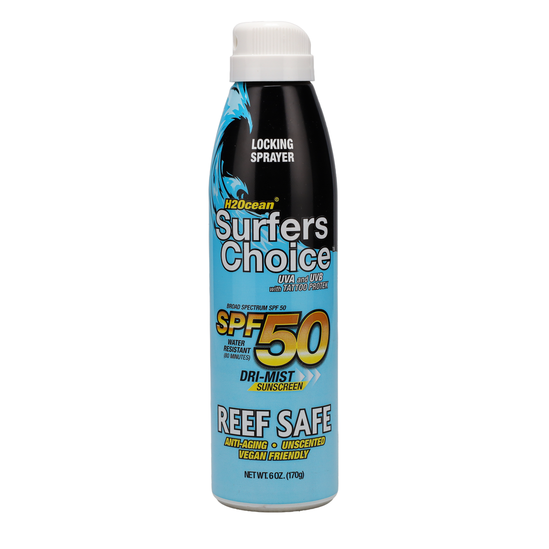H2Ocean Surfer’s Choice SPF 50 Dri-Mist Sunscreen, 6 oz
