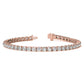 6ctw Created Sapphire Tennis Bracelet - 3mm Stones - 14K Gold Overlay in White, Yellow or Rose Gold