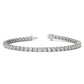 6ctw Created Sapphire Tennis Bracelet - 3mm Stones - 14K Gold Overlay in White, Yellow or Rose Gold