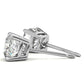 2.00 CTW Lab Created Moissanite Round Stud Earrings in Sterling Silver - 6mm Stones