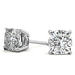 2.00 CTW Lab Created Moissanite Round Stud Earrings in Sterling Silver - 6mm Stones