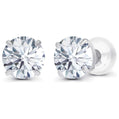 1.00 CTW Round Lab-Grown Diamond Stud Earrings in 14K White or Yellow Gold | G/VS-Clarity