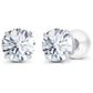 1.60 CTW Genuine Certified Moissanite Stud Earrings in Solid 14K White or Yellow Gold