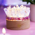 Clear Quartz & Pink Tourmaline Crystal Lamp