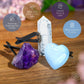 Crystal Car Vent Set - Amethyst, Howlite & Chalcedony