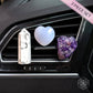 Crystal Car Vent Set - Amethyst, Howlite & Chalcedony