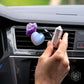 Crystal Car Vent Set - Amethyst, Howlite & Chalcedony