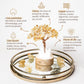 Natural Citrine Tree Lamp with Clear Quartz Base