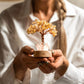 Natural Citrine Tree Lamp with Clear Quartz Base