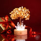 Natural Citrine Tree Lamp with Clear Quartz Base