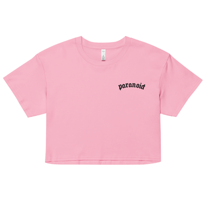Paranoid Embroidered Crop Top