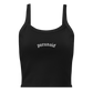 Paranoid Embroidered Ribbed Cropped Tank Top