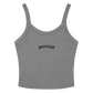 Paranoid Embroidered Ribbed Cropped Tank Top