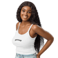 Paranoid Embroidered Ribbed Cropped Tank Top