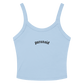 Paranoid Embroidered Ribbed Cropped Tank Top