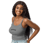 Paranoid Embroidered Ribbed Cropped Tank Top