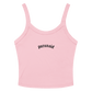 Paranoid Embroidered Ribbed Cropped Tank Top