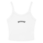 Paranoid Embroidered Ribbed Cropped Tank Top