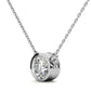 3.00 CTW AGI Certified Round Brilliant Lab Grown Diamond Bezel Pendant in 14K White or Yellow Gold