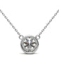 2.00 CTW AGI Certified Round Brilliant Lab Grown Diamond Bezel Pendant in 14K White or Yellow Gold