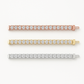 Set of Three 6ctw Created Moissanite Tennis Bracelets – 3mm Stones – 14K Gold Overlay in White, Yellow & Rose Gold