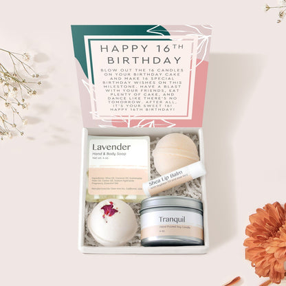 Sweet 16 Compass Necklace Spa Gift Box Set