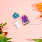 Natural Crystal Trio - Amethyst, Blue Apatite & Howlite
