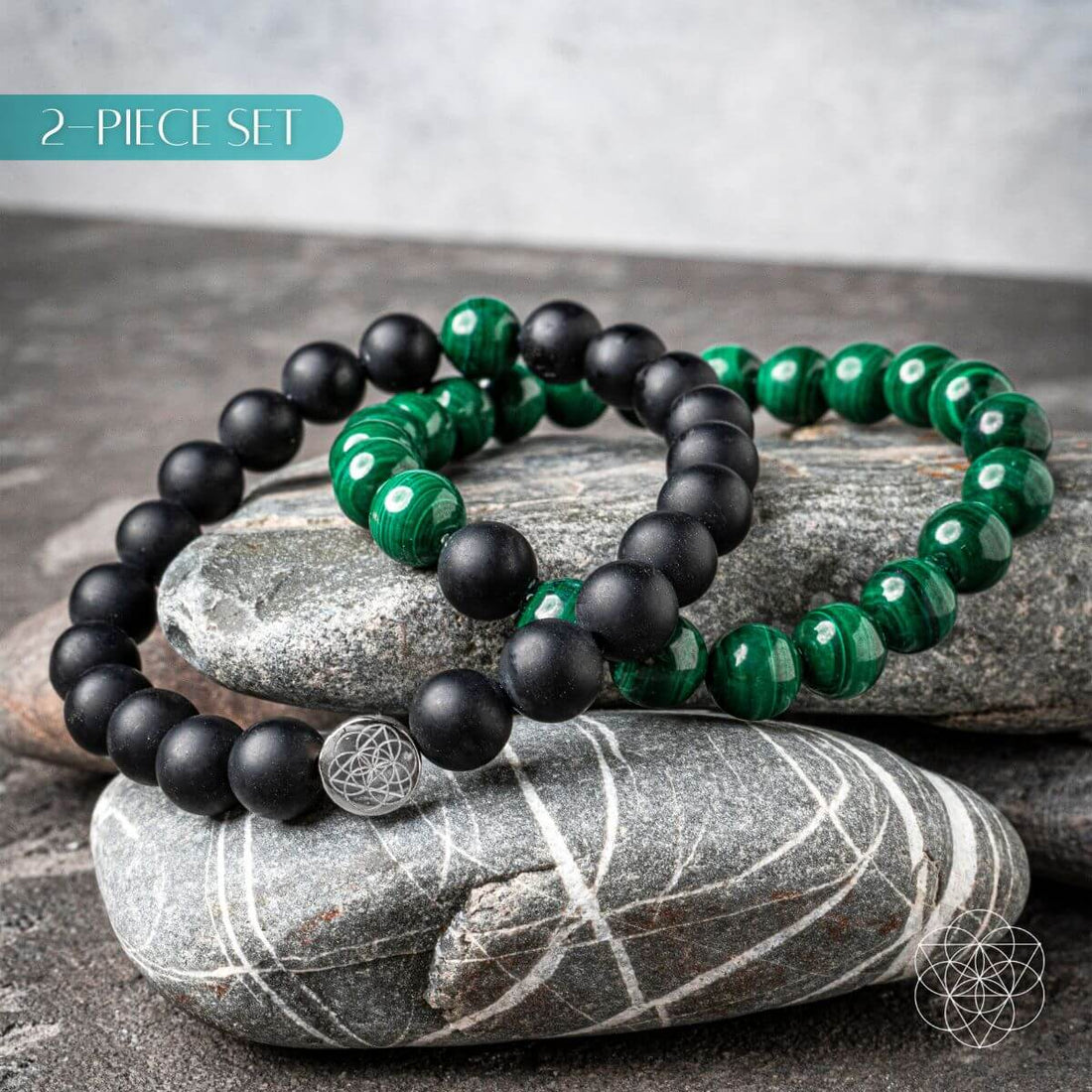 Malachite & Black Onyx Bracelet Set