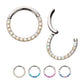 Titanium Front Facing Hinged Segment Clicker with CNC Set 1mm Ombre Fade Gem