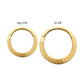 24Kt Gold PVD Titanium Radiant Round Hoop Front Facing Hinged Segment Clicker 16g