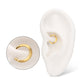 24Kt Gold PVD Titanium Radiant Round Hoop Front Facing Hinged Segment Clicker 16g
