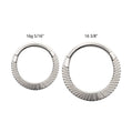 Titanium Radiant Hoop Front Facing Hinged Segment Clicker 16g