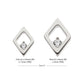 Titanium Threadless Rhombus Shape with Clear CZ Top