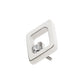 Titanium Threadless Rhombus Shape with Clear CZ Top