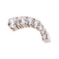 Titanium Threadless with Prong Set Round Clear CZ 7-Cluster Top